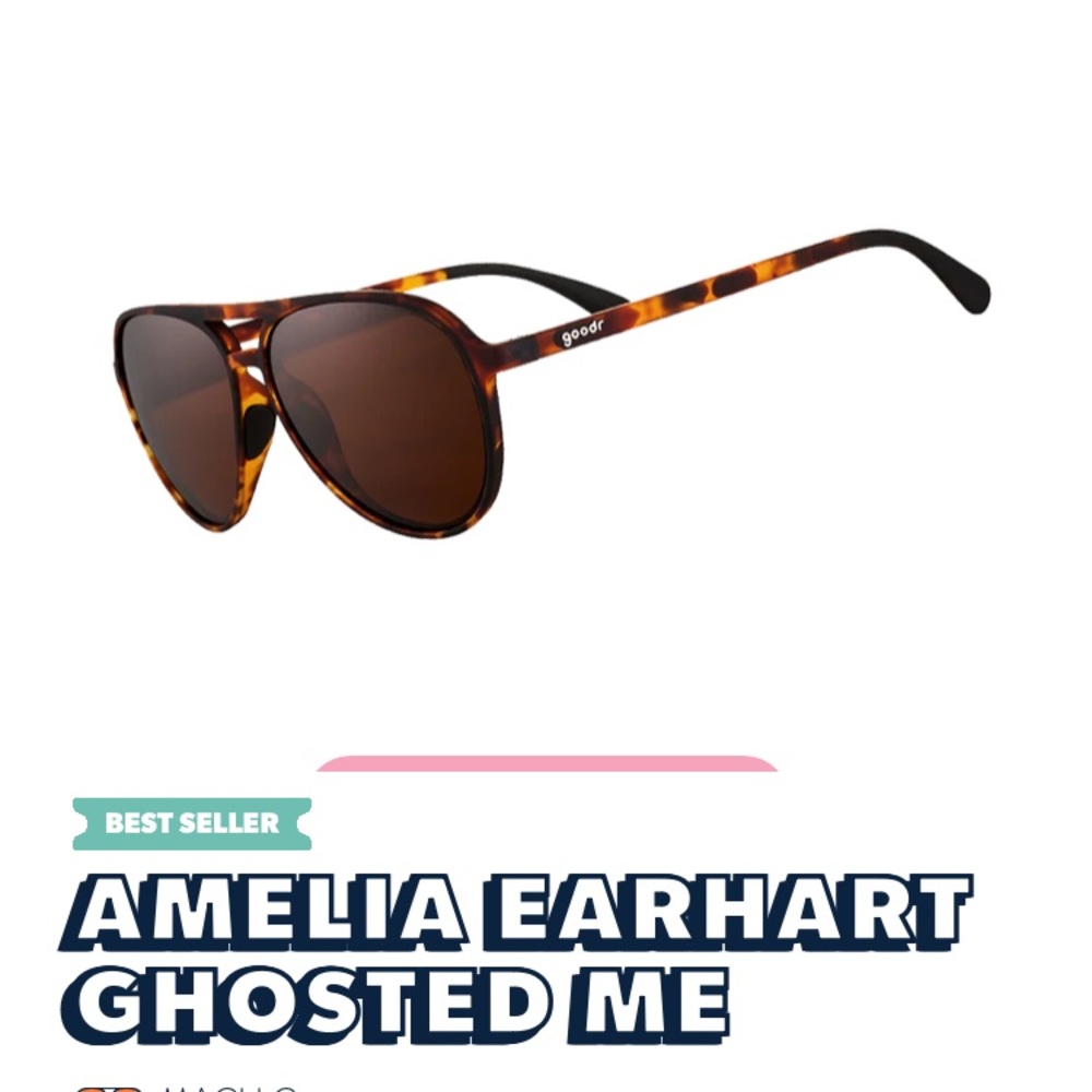 AMELIA EARHART GHOSTED ME Goodr sunglasses
